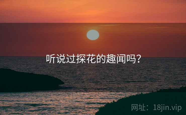 听说过探花的趣闻吗？