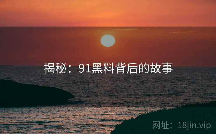 揭秘：91黑料背后的故事