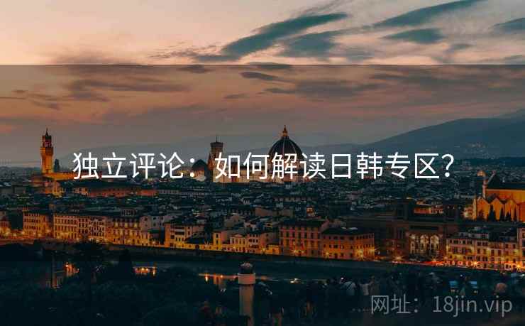 独立评论：如何解读日韩专区？